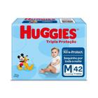 Pack Com 9 Pacotes De Fralda Huggies Tripla Protecao Mega Tam M 42 Unidades