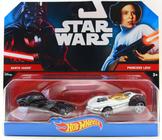 Pack Miniatura Hot Wheels Star Wars Darth Vader VS Leia 1/64