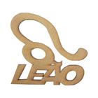 Pacote 15 Aplique Signo Leão 7x6,5 Mdf Madeira