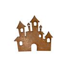 Pacote 30 Aplique Decorativo Castelo 5x5,5 Mdf Madeira Laser