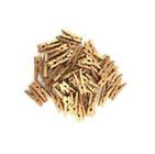 Pacote Com 100 Mini Prendedores Em Madeira 2,5Cm - Dourado - Apex