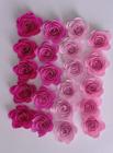 Pacote com 100 unidades Flores de papel para topo de bolo e lembrancinhas rosa pink