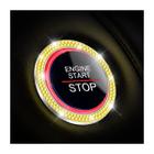 Pacote com 2 adesivos Car Bling Crystal Rhinestone Engine Start Ring