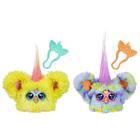 Pacote com 2 Furby Furblets de Spring Mini Friends Nug-Ette e Swee-Dee, brinquedos eletrônicos de pelúcia para meninas e meninos com mais de 6 anos, multicoloridos