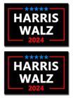 Pacote com 2 ímãs para carros Harris Walz 2024 Kamala Harris Tim Walz - Lymhy