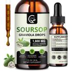 (Pacote com 2) Liquid Drops Soursop Graviola 1800mg 30mL Herbal Goodness - GORNVB