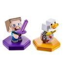 Pacote com 2 minibonecos de brinquedo Mattel Minecraft Earth Boost para maiores de 6 anos