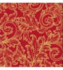 Pacote Com 20 Guardanapos 33x33cm Baroque Gold/Red