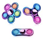 Pacote com 3 Fidget Spinner Jawhock Pop Bubble Stress Relief