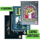 Pacote com 4 Cadernos 1 mat. Pepper Masc. Sortidos - Tilibra