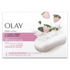 Pacote com 4 sabonetes Olay Fresh Outlast 94 ml com morango branco e hortelã