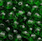 Pacote com 50 contas sextavadas 8mm cristal verde escuro
