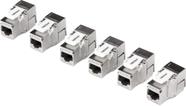 Pacote com 6 unidades Keystone Jack TRENDnet Cat6A Shield RJ