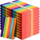 Pacote de 100 picolés de madeira Craft Sticks Ollen, colorido de 15 cm - Okllen