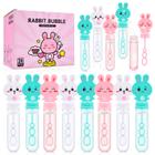 Pacote de 24 Bubble Wands Wobeny Bunny para crianças com solução de recarga