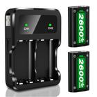 Pacotes de bateria Ponkor para Xbox Series XS/Xbox One 2600mAh x2