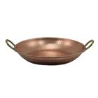 Paella Paeja Em Cobre Puro N04 Com Alças Liga De Bronze 45cm