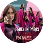 Painel 3D Emily em Paris Tecido Sublimado Redondo