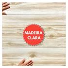 Painel 3d Tijolo Madeira Clara Espuma Adesiva 70X70cm Revestimento de Parede