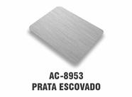 Painel ACM Prata Escovado - 1.220x5.000mm, 3mm, c/ paredes de 0,21mm nas 2 faces. - Alumini1