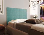 Painel Cabeceira Box Million Para Cama 0,90 cor Suede Azul - JM Casa dos Móveis