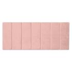 Painel Cabeceira Cama Box 1,40mX60cm Modulada Estofada Rosa Suede Para Cama Casal