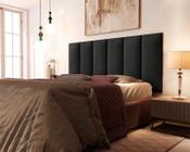 Painel Cabeceira Cama Casal 1,40 Sono Leve - Preto - Lojas GB Móveis