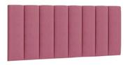 Painel Cabeceira Cancun Para Cama Box King 195 cm Suede Rosa Barbie - LM DECOR