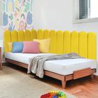 Painel Cabeceira em L Suspenso Loop Queen Size 160cm Para Cama Box Sintético Amarelo - Ahazzo Móveis