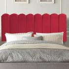 Painel Cabeceira Estofada Dallas 100cm Solteiro Para Cama Box Quarto material sintético Vermelho - Ahazzo Móveis