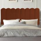 Painel Cabeceira Estofada Dallas 90cm Solteiro Para Cama Box Quarto Suede Terracota - Ahz Móveis