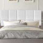 Painel Cabeceira Estofada Turquia 160cm Queen Size Para Cama Box Quarto Suede Branco - Ahazzo Móveis