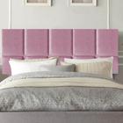 Painel Cabeceira Estofada Turquia 160cm Queen Size Para Cama Box Quarto Suede Rosa Bebê - Ahz Móveis