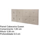 Painel Cama Box Botão Queen 1,60 Elegance Cor Bege/Areia - Comprar Móveis Em Casa