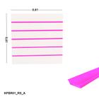 Painel Canaletado Branco em Mdf 0,61 x 0,61m com Perfil Pvc Rosa - LM Balcoes