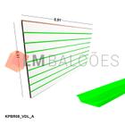 Painel Canaletado Branco em Mdf 0,91 x 0,91m com Perfil Pvc Verde Limão - LM Balcoes