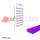 Painel Canaletado em Mdf 0,91 x 0,45m Branco com Perfil Pvc Roxo - LM Balcoes