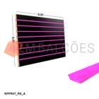 Painel Canaletado Preto em Mdf 0,91 x 0,91m com Perfil Pvc Rosa