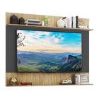 Painel com Suporte TV 65" e Prateleiras Amsterdã Classic Multimóveis MP3424 Grafite/Rustic