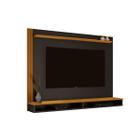 Painel COND para TV Até 55'' 1.50 cm 1 gaveta Porta Objetos com Puxadores em ABS Cor Preto / Cedro