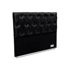 Painel de Cama Box Estofada Murat Facto Black Queen - Courano Preto - Ortobom