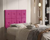 Painel de Cama Solteiro 0,90 Ferrari cor Pink