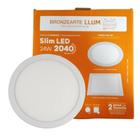 Painel de Embutir Slim LED 3000K Luz Amarela LLUM Bronzearte Slim Led 24W Branco 29.5 cm