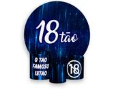 Painel De Festa 1,5x1,5 + Trio Capa Cilindro - 18 Anos 18TÃO Azul 018