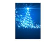 Painel De Festa 3d Vertical 1,50 x 2,20 - Árvore de Natal Azul Iluminado 032