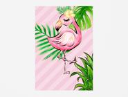 Painel De Festa 3d Vertical 1,50 x 2,20 - Flamingo Tropical Rosa 05