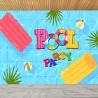 Painel de Festa de Pool Party - Shopping do Adesivo