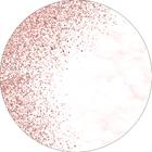 Painel De Festa Redondo 1,5x1,5 - Efeito Glitter Rose com Mármore 165