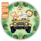 Painel de Festa Redondo Tecido Sublimado 3D Safari - Gol Decor