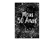 Painel De Festa Vertical 1,50 x 2,20 - Meus 50 Anos Prateado 021